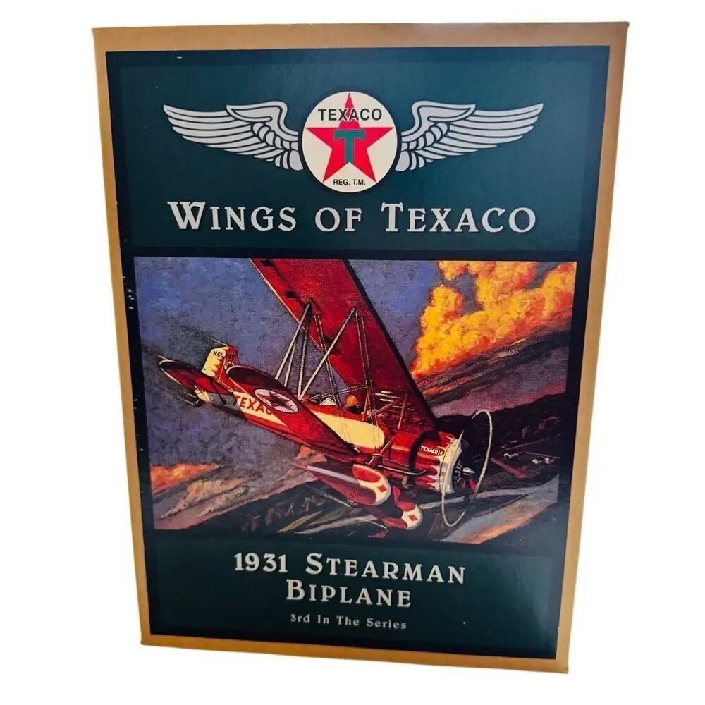 Wings of Texaco 3rd in the Series 1931 Stearman Biplane Die Cast Model Coin Bank